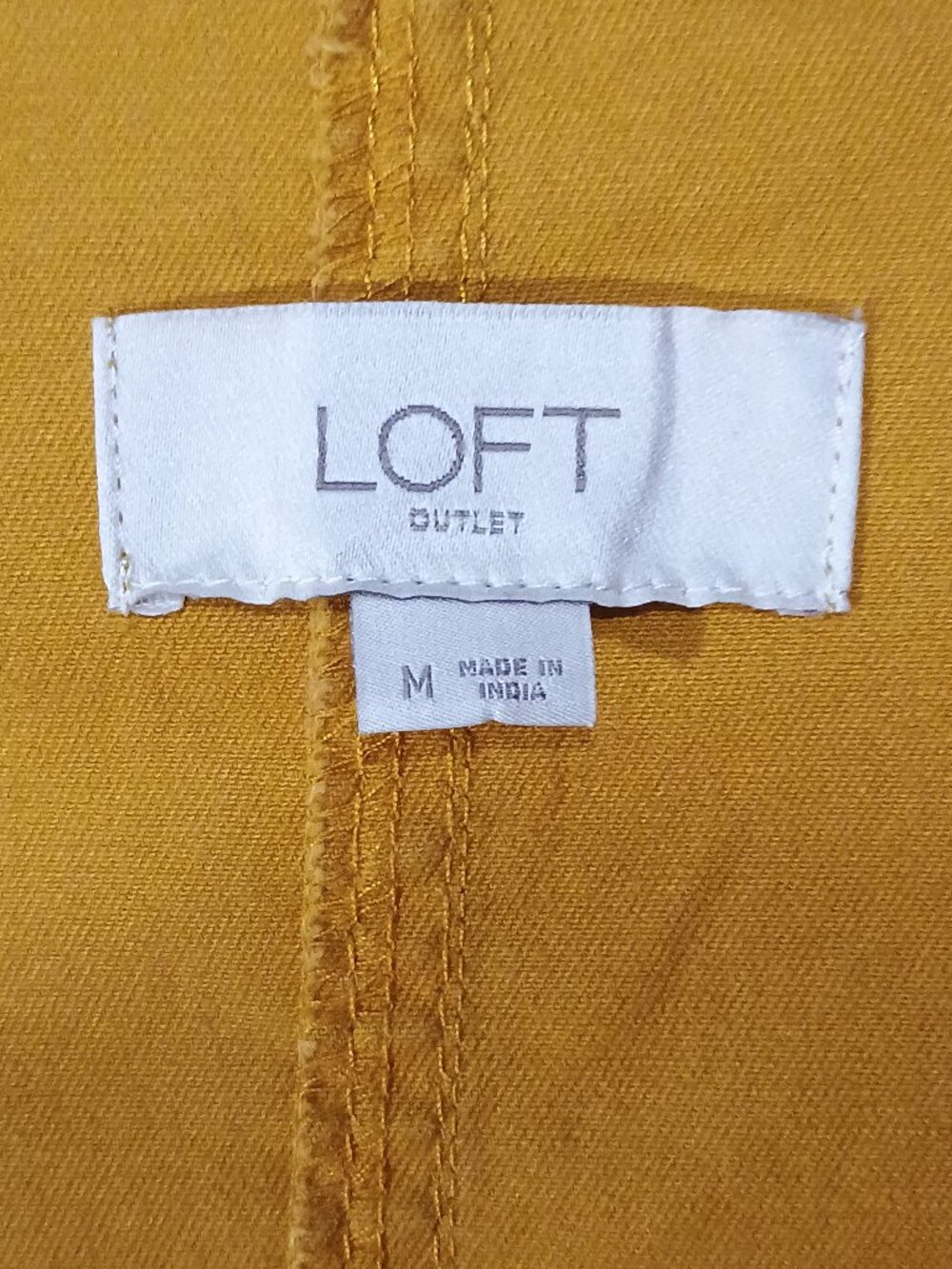 LOFT Outlet Mustard Orange Utility Jacket Cotton Stretch Lightweight Blazer - Picture 4 of 10